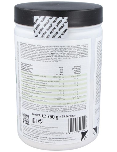 Weider Vegan Protein Vainilla 750Gr.