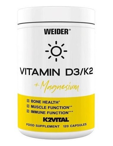 Weider Vitamin D3/K2 + Magnesium 120Caps