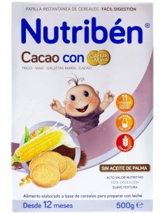 Nutriben Cacao Con Galletas Maria 500 Gr