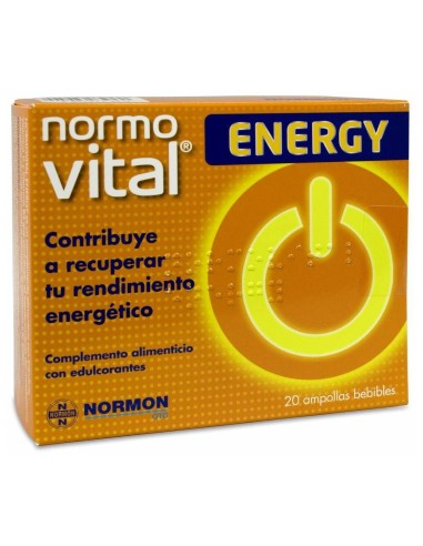 Normovital Energy 20 Ampollas