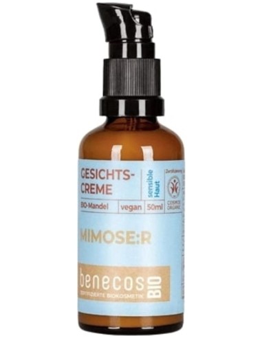 Benecos Crema Facial Piel Sensible Almendra Bio Vegan 50Ml
