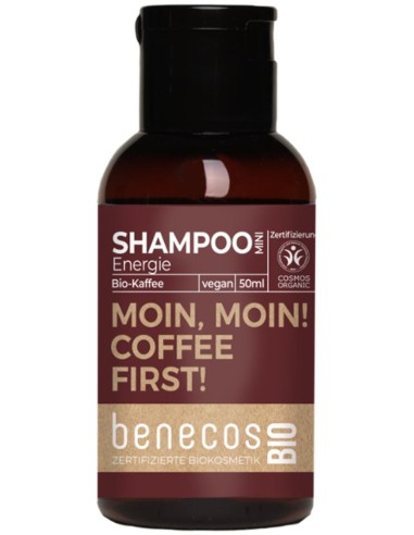 Benecos Champu Energizante Cafe Mini Viaje Bio Vegan 50Ml
