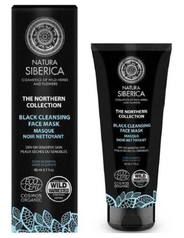 Natura Siberica Mascarilla Facial Negra Limpiadora_ Brillo De La Piel 80 Ml