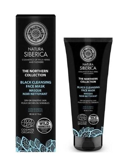 Natura Siberica Mascarilla Facial Negra Limpiadora_ Brillo De La Piel 80 Ml