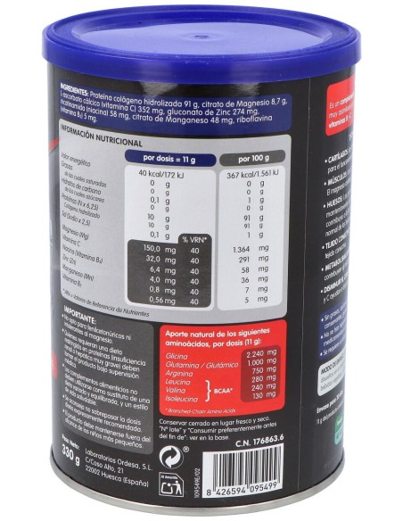 Colnatur Sport Colágeno Natural Sabor Neutro, 330 G