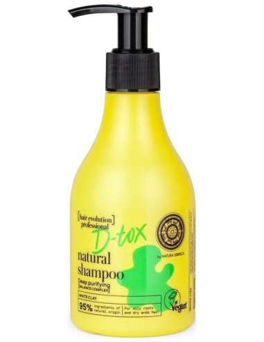 Natura Siberica D-Tox Champú Natural De Arcilla Blanca 245Ml