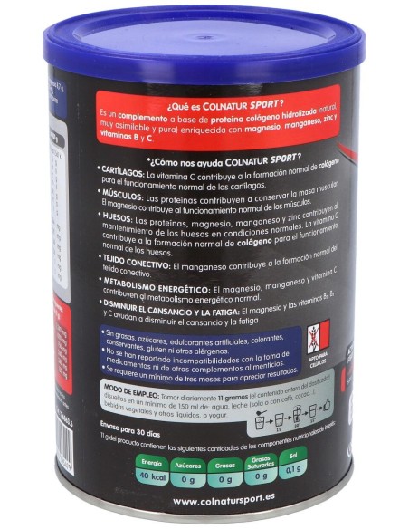 Colnatur Sport Colágeno Natural Sabor Neutro, 330 G