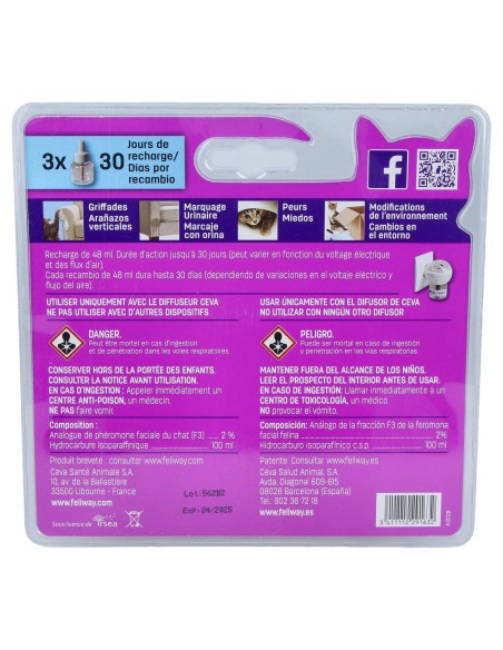 Feliway Classic Pack Recambio 3Meses