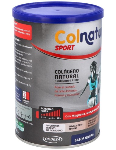 Colnatur Sport Colágeno Natural Sabor Neutro, 330 G