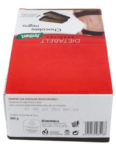 Dietabelt Barritas Chocolate Negro Caja 16Ud.