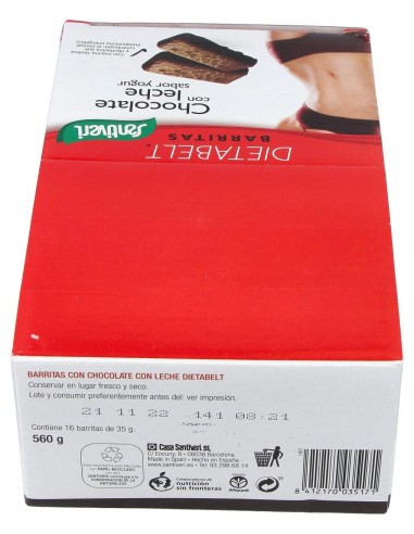 Dietabelt Barritas Choco C/Leche-Yogur Caja 16Ud.