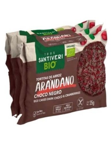 Santiveri Tortitas De Arroz Y Arándanos Con Choco Negro 3X35G