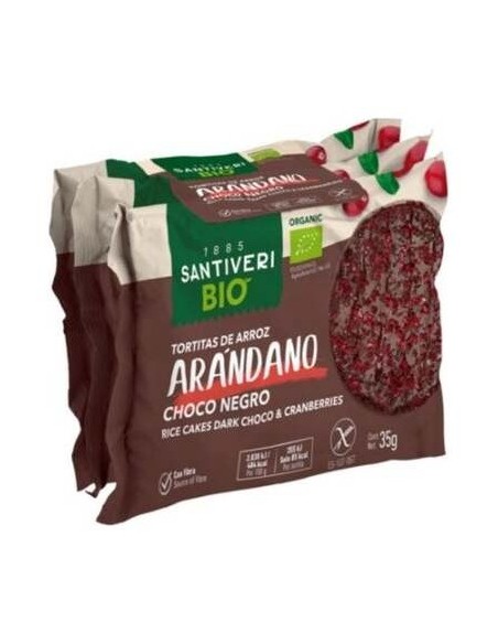 Santiveri Tortitas De Arroz Y Arándanos Con Choco Negro 3X35G