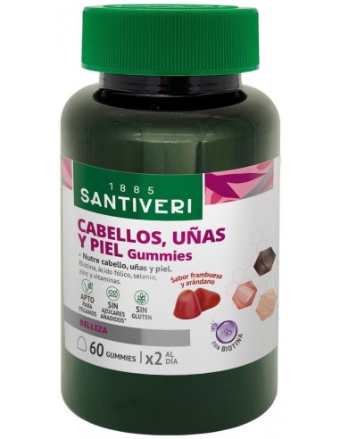 Santiveri Cabellos Uñas Piel Gummies 60Uds