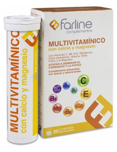 Farline Multivitamínico Efervescente, 30 Comprimidos