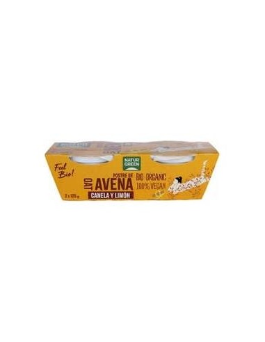 Naturgreen Postre Ecológico De Avena Con Canela Y Limón (2X125G)