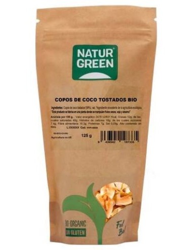 Naturgreen Copos Coco Tostados Salados Bio 125G