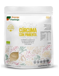 Energy Feelings Curcuma Con Pimienta Polvo Eco Vegan Sin Gluten 1Kg