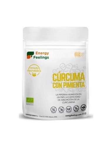 Energy Feelings Curcuma Con Pimienta Polvo Eco Vegan Sin Gluten200G