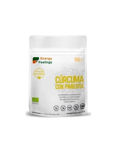 Energy Feelings Curcuma Con Pimienta Polvo Eco Vegan Sin Gluten200G
