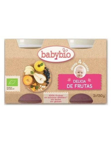 Babybio Tarrito Ecológico Delicia De Frutas 2X130G