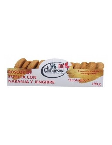 La Campesina Bio Rosco Navidad Vegano Naranja Jengibre 190G