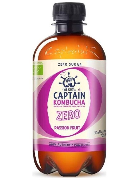 Captain Kombucha Zero Frutas De La Pasión Bio 400Ml