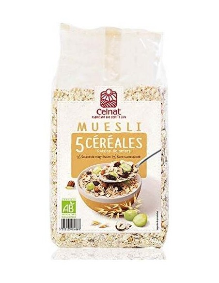Celnat Muesli 5 Cereales Bio 500G