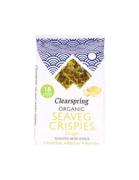 Clearspring Snack Alga Nori Jengibre Bio 4G