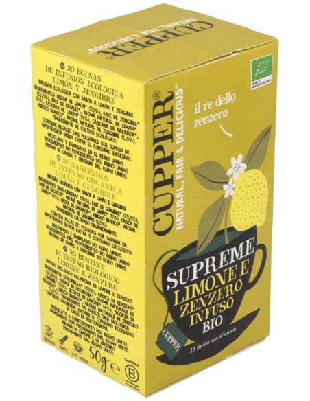 Limon Y Jengibre Infusion 20 Bolsitas.Bio