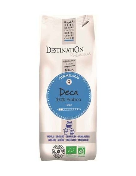 Destination Cafe Molido Descafeinado Suave Arabica Bio 250G