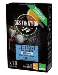 Destination Cafe Pur Arabica Descafeinado Bio 10Uds