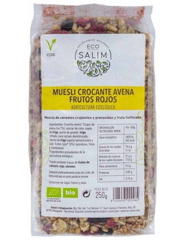 Eco-Salim Muesli Crocante De Avena Y Frutos Rojos Bio 250G