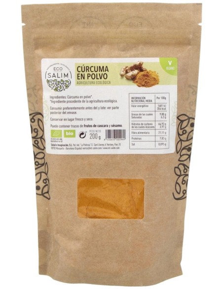 Curcuma En Polvo 200Gr. Bio Vegan