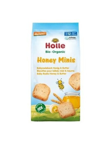 Holle Honey Minis Organic Baby Rusk Honey And Butter +12M 100G
