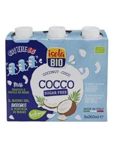 Isola Bio Bebida Vegetal De Coco Bio Sin Gluten 3X250Ml