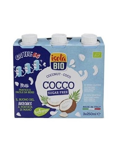 Isola Bio Bebida Vegetal De Coco Bio Sin Gluten 3X250Ml