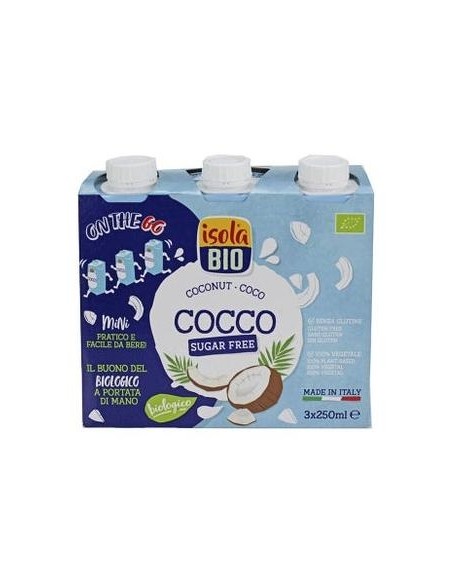Isola Bio Bebida Vegetal De Coco Bio Sin Gluten 3X250Ml