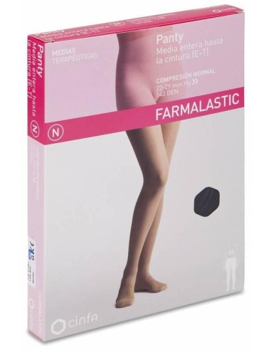 Farmalastic Panty-Media Hasta La Cintura (E-T) Compresión Normal T-Grande Negro