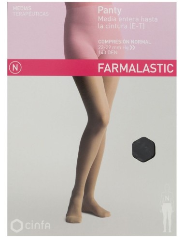 Farmalastic Panty-Media Hasta La Cintura (E-T) Compresión Normal T-Pequeña Negro