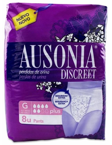 Ausonia Discreet Ropa Interior Plus Talla Grande, 8 Uds