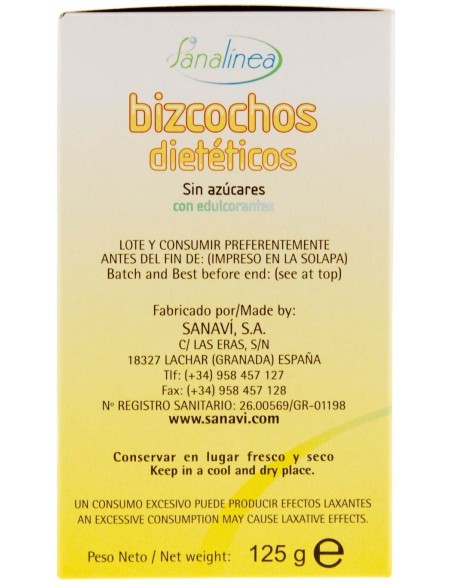 Sanavi Bizcochos Glutinados Vainilla 150G