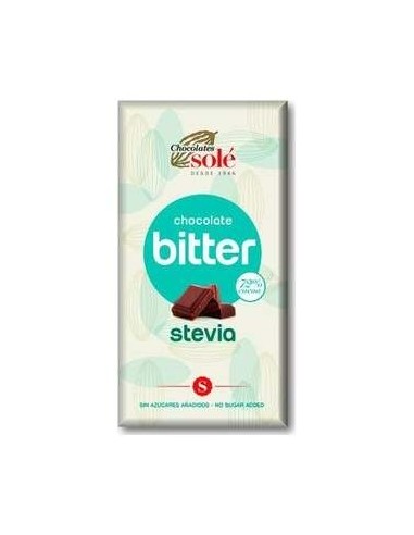 Chocolatina Chocolate Negro 72% Con Stevia 25G 30U