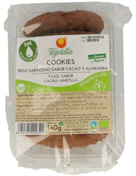 Galletas Trigo Sarraceno Cacao Y Almendra 140G Bio