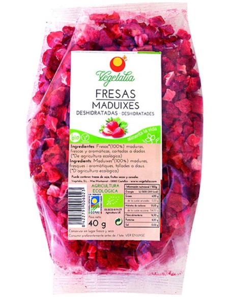 Vegetalia Fresa Trozos Liofilizada Bio 40G