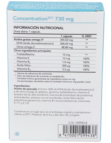 Omegafort Concentracion 30Cap.