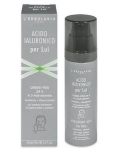 L'Erbolario Ácido Hialurónico Hombre Crema Cara 24 Horas 50Ml