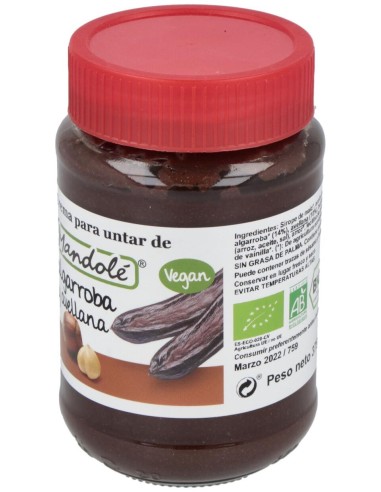 Mandole Crema Algarroba Avellana S/Pal 375G
