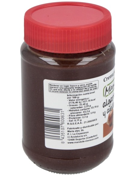 Mandole Crema Algarroba Avellana S/Pal 375G