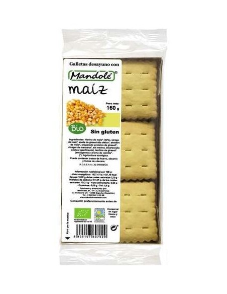 Mandole Gall. Desayuno Maiz Bio S/G 160G